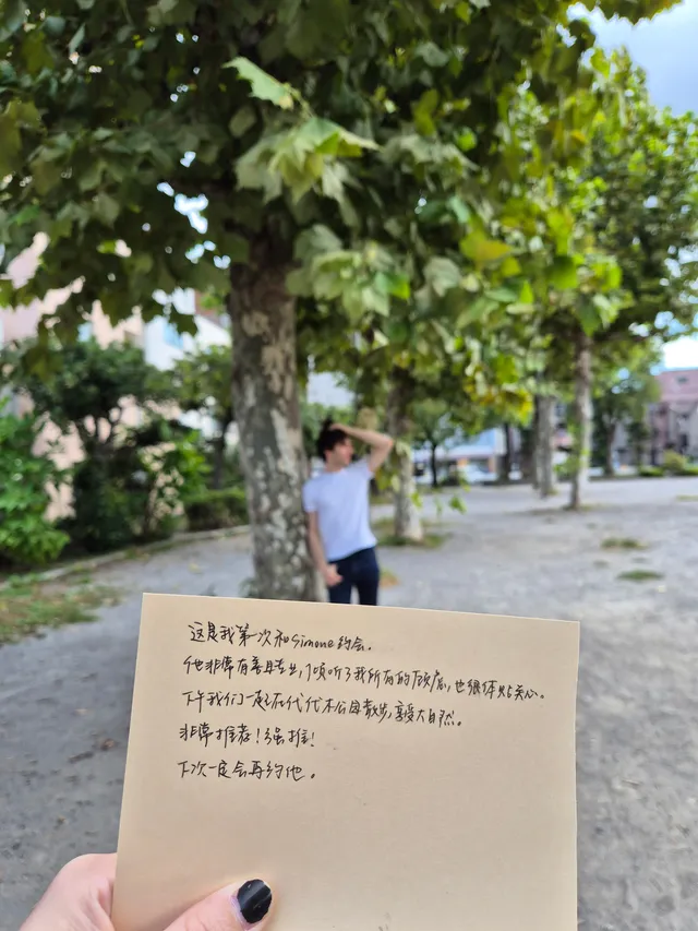 お客様が手書きしたレビューカードの写真